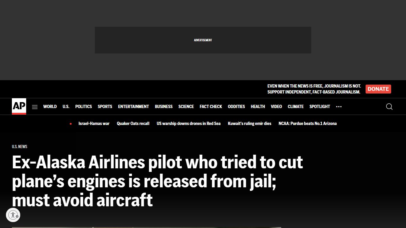 Ex-Alaska Airlines pilot who tried to cut plane’s engines is released ...